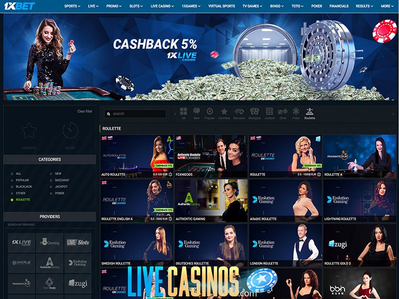 1xbet live casino