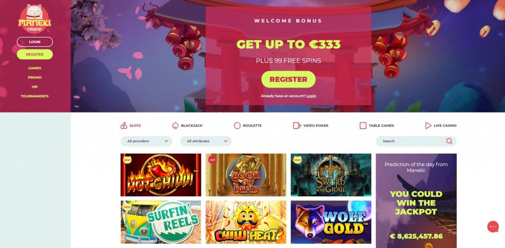 Maneki casino bonus code